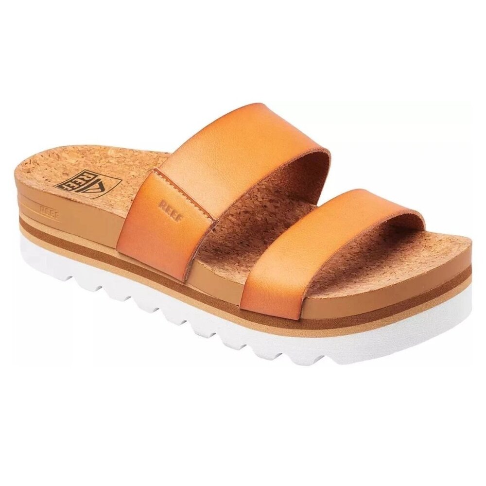 Reef Women’s Size 10 Cushion Vista Hi  Slip-on Sandal Natural Brown New - Picture 2 of 4